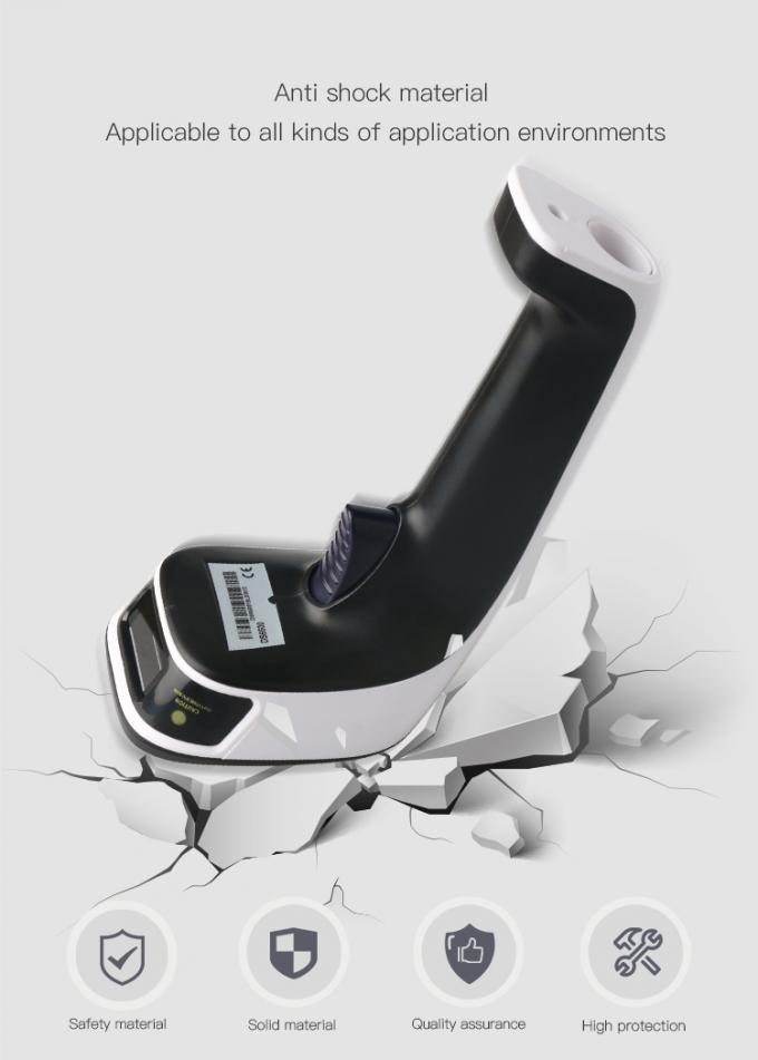 Scanner tenu dans la main sans fil Bluetooth 2.4G 3 de code barres 1D dans 1 capacité de la batterie 1600mAh