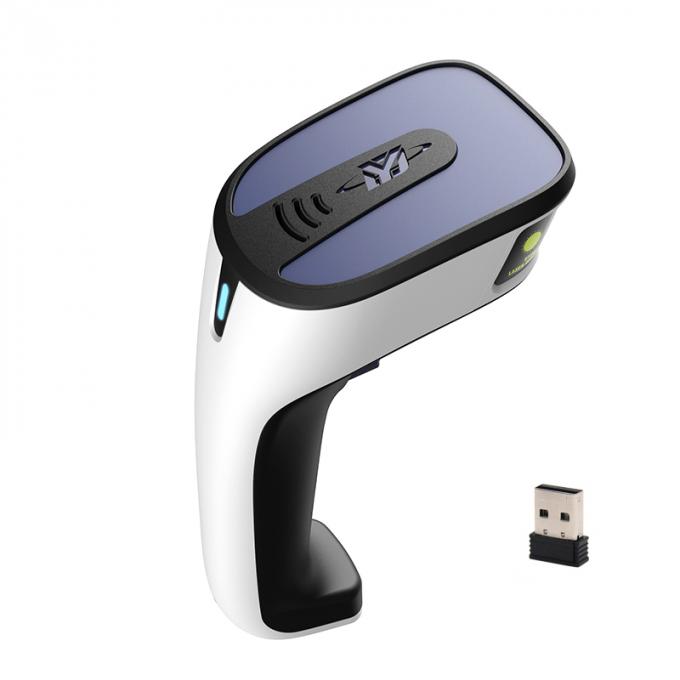 Scanner tenu dans la main sans fil Bluetooth 2.4G 3 de code barres 1D dans 1 capacité de la batterie 1600mAh
