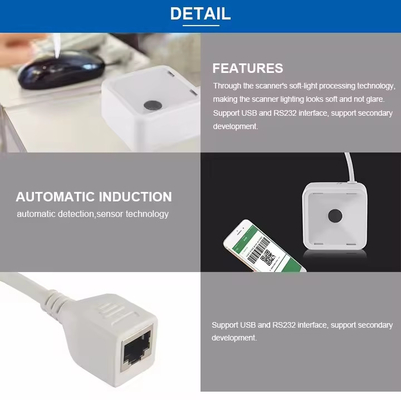 Scanner de codes à barres pour ordinateur de bureau 2D QR Code Reader pour les applications de kiosques intégrés