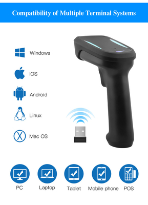 Scanner de codes à barres 2D portatif câblé à résolution 640x480