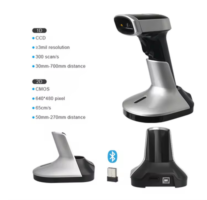 Lecteur de codes à barres sans fil Bluetooth pour appareils mobiles
