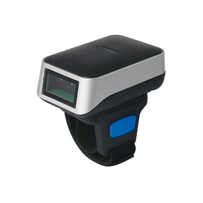 Scanner de code à barres sans fil à anneau noir avec capteur CMOS Batterie de 360 mAh pour l'inventaire