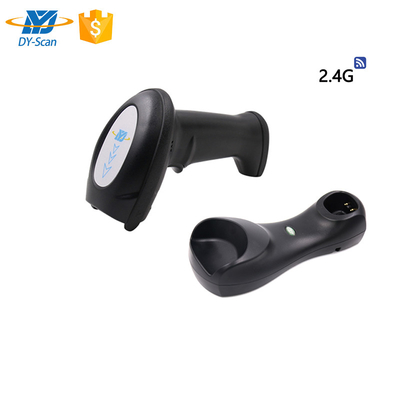 DS5200G Piédestal 2.4G Lecteur de codes à barres portatif 1D 3 Mil Résolution Scanner universel