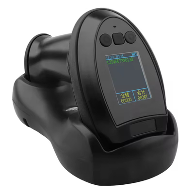 2.4G Scanner de codes à barres portatif sans fil avec écran et balayage automatique