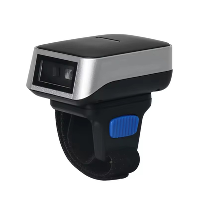 Mini 1D 2D CMOS Scanner de code à barres sans fil Portable Bluetooth Scanner de code QR à bague