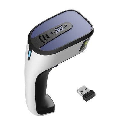 Scanner de codes-barres 2D sans fil avec Bluetooth 2.4G, batterie 2200mAh et 16 heures de fonctionnement continu