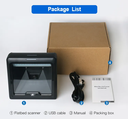 Scanner de codes à barres omnidirectionnel monté sur une table, numérisation automatique sans mains pour les paiements mobiles