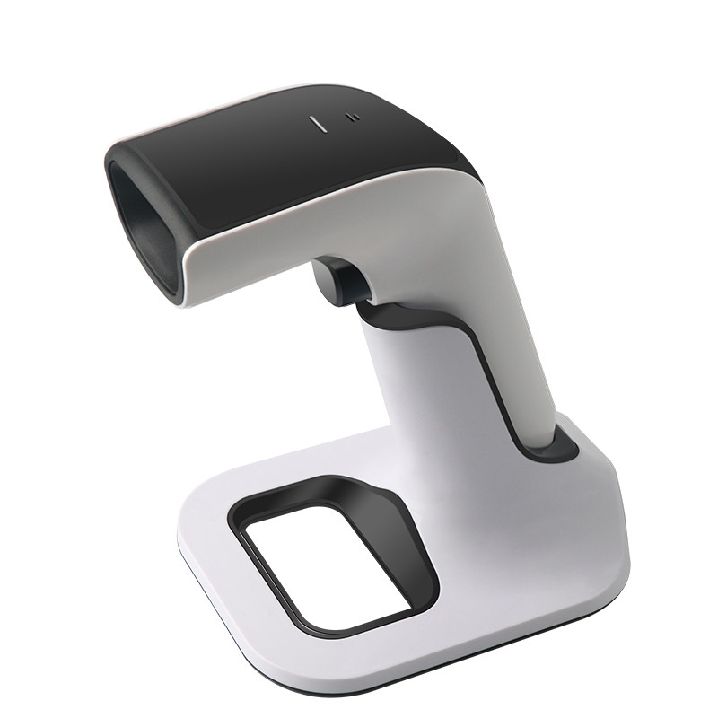 Lecteur de codes à barres 2D QR Bluetooth Wireless 2.4G Scanner de codes à barres avec chargeur 2200mAh batterie